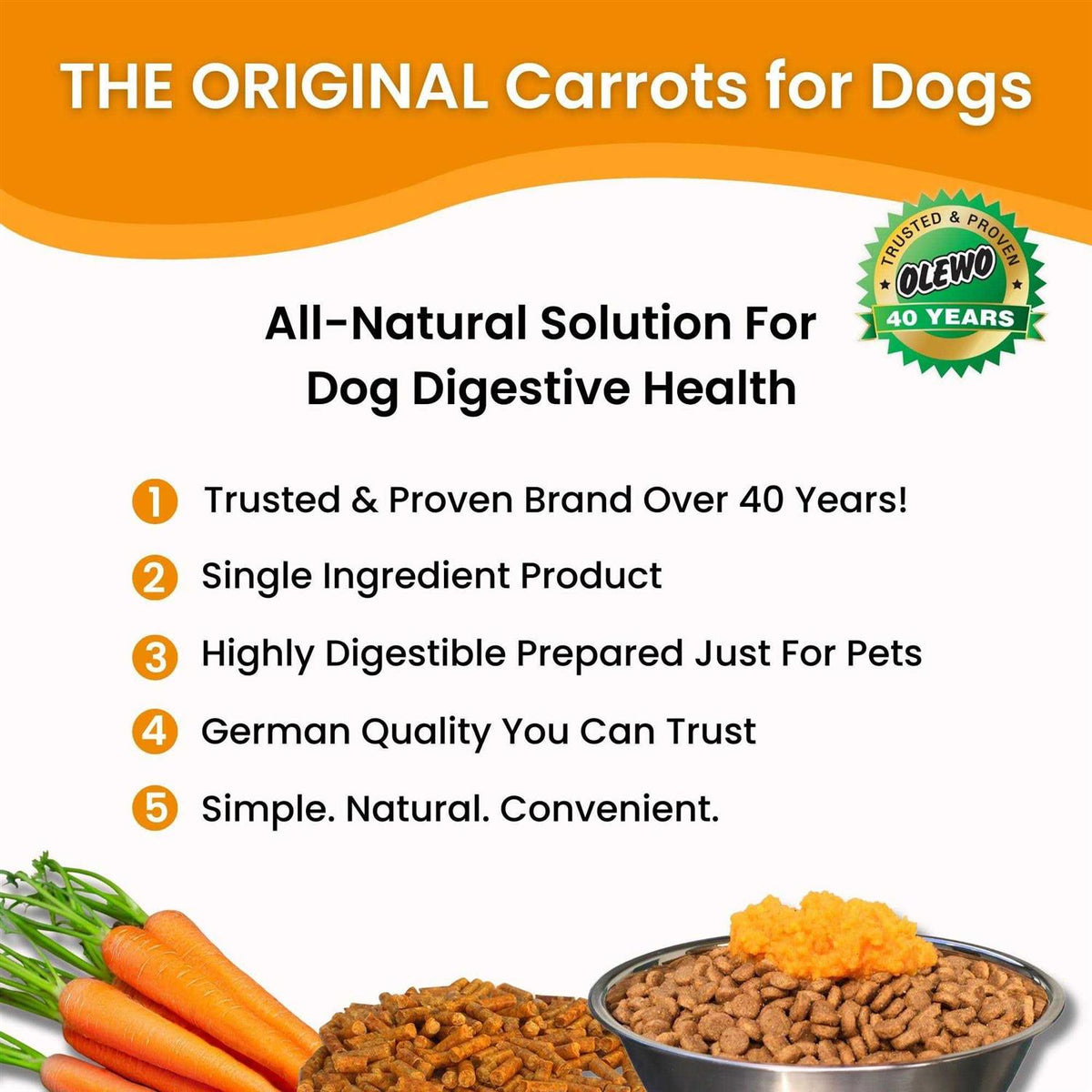 Carrots for Dogs Fiber Pet Supplies E5372