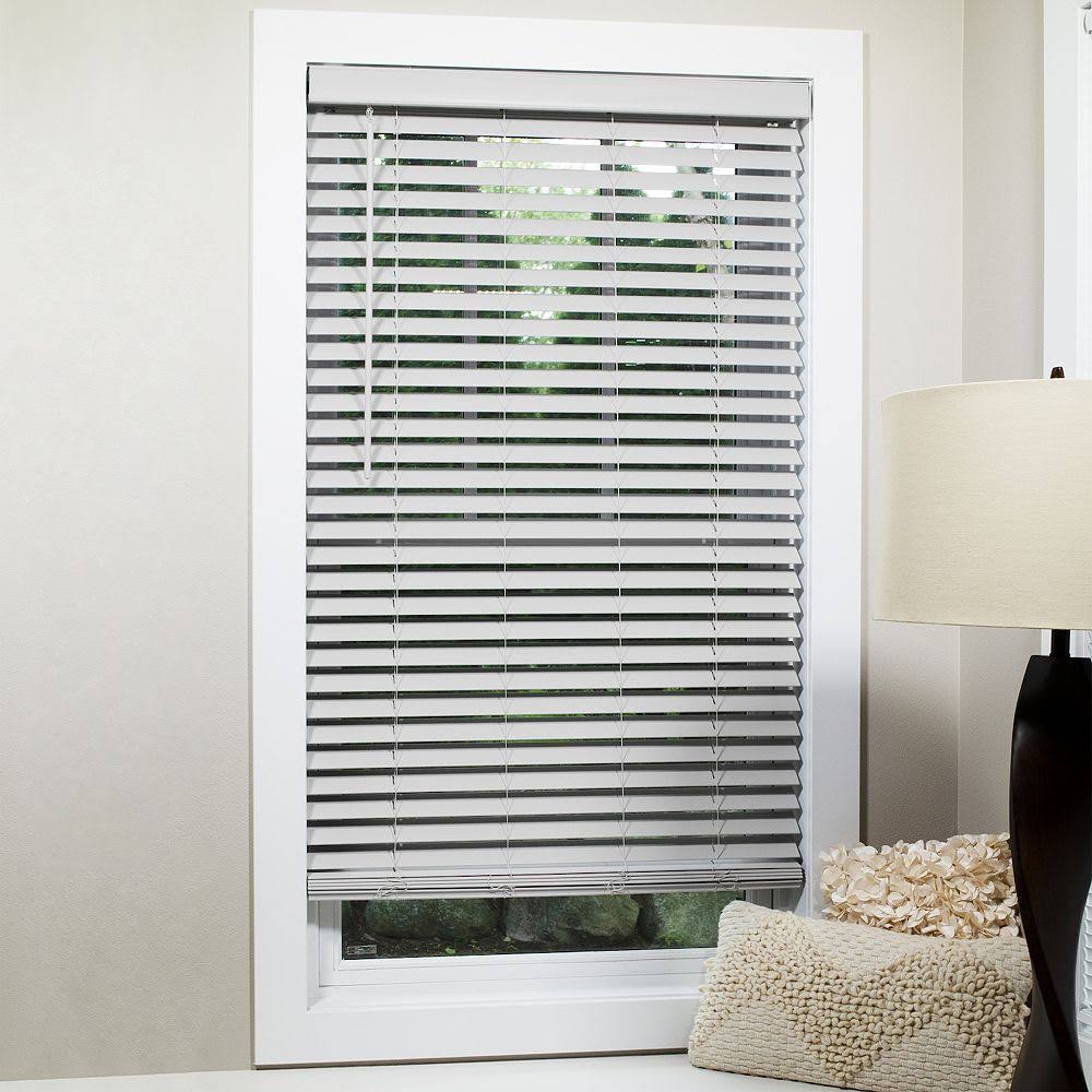 Grey Cordless Flat Slat Blind L11442