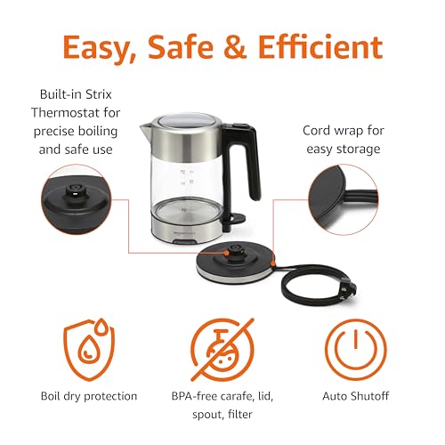Glass Electric Kettle 1.1 Quarts 1500W Y113