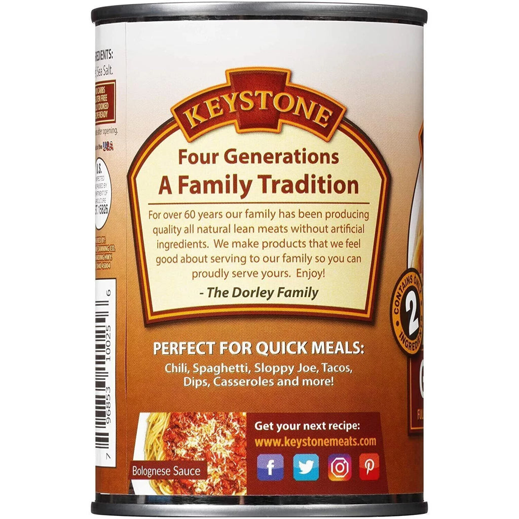 (12 Pack) Ground Beef 14 oz Can Fully Cooked X591866