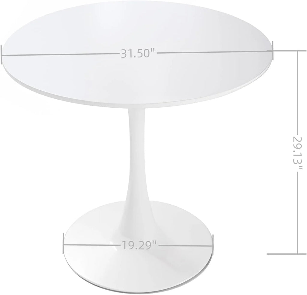 Round Dining Table Set for 2, 3 Pieces White A272532