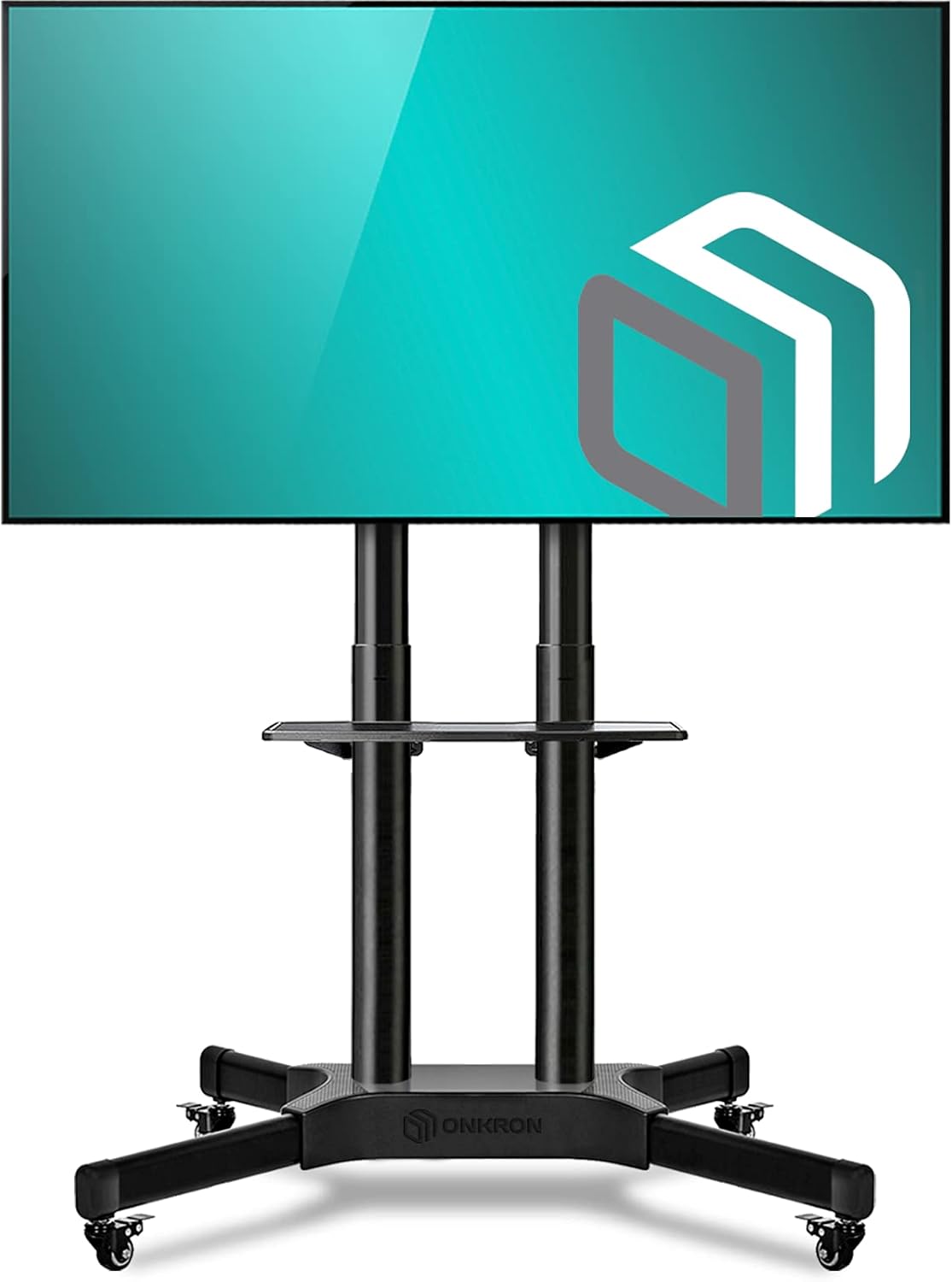 Mobile TV Stand for 40 to 65 Inch TV with Wheels Shelves U39757