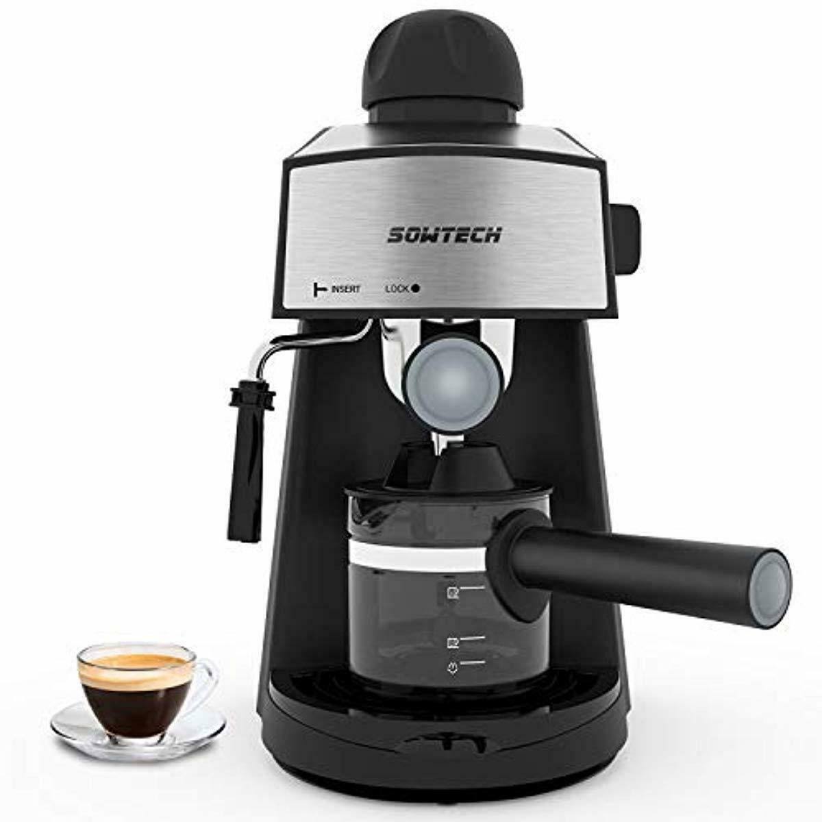 Espresso Machine 3.5 Bar 4 Cup with Steam Milk Y367592