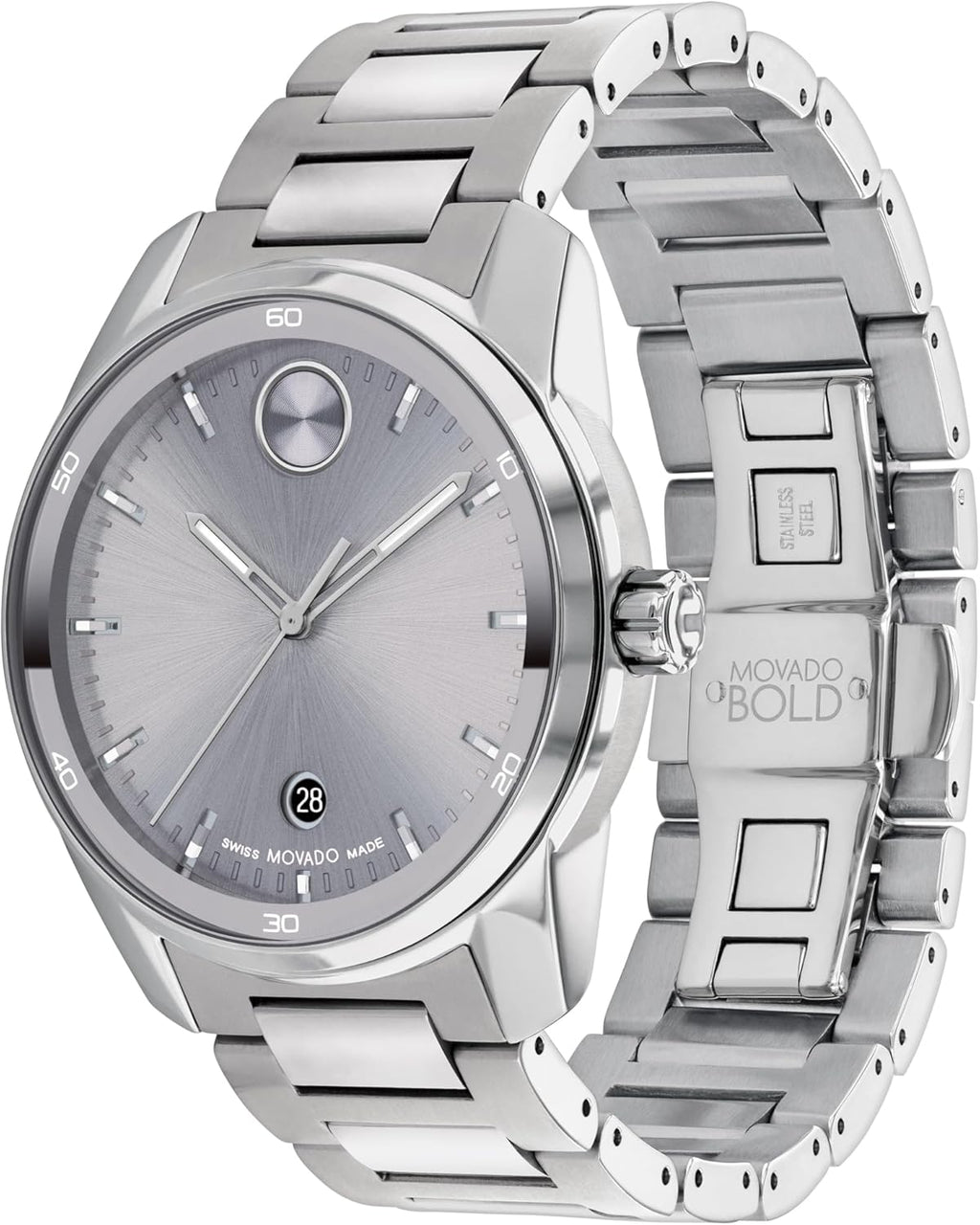 Men's Sport Watch - Swiss Quartz Movement, Stainless Steel Link Bracelet - 42mm X939703