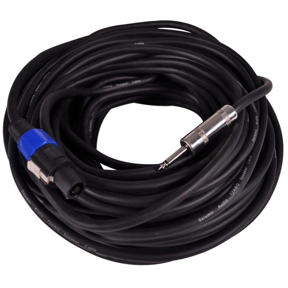 100 Foot 12 Gauge Speakon to 1/4 inch Pro Audio Speaker Cable Y721492