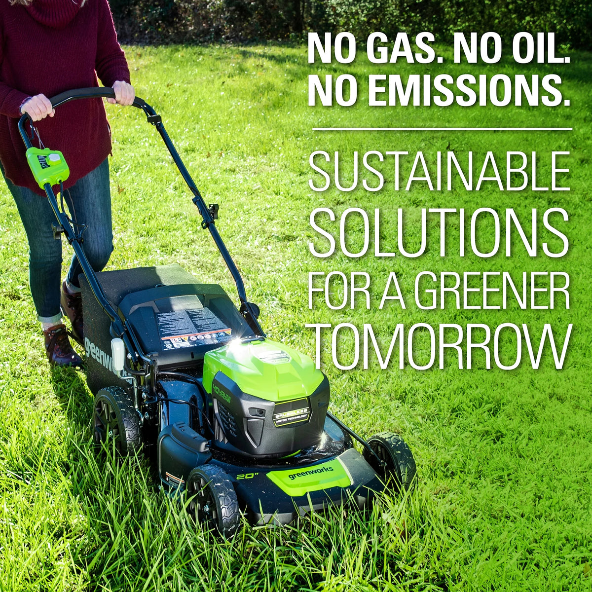 40V 20" Brushless Push Lawn Mower with 4.0 Ah Battery & Quick Charger P159319