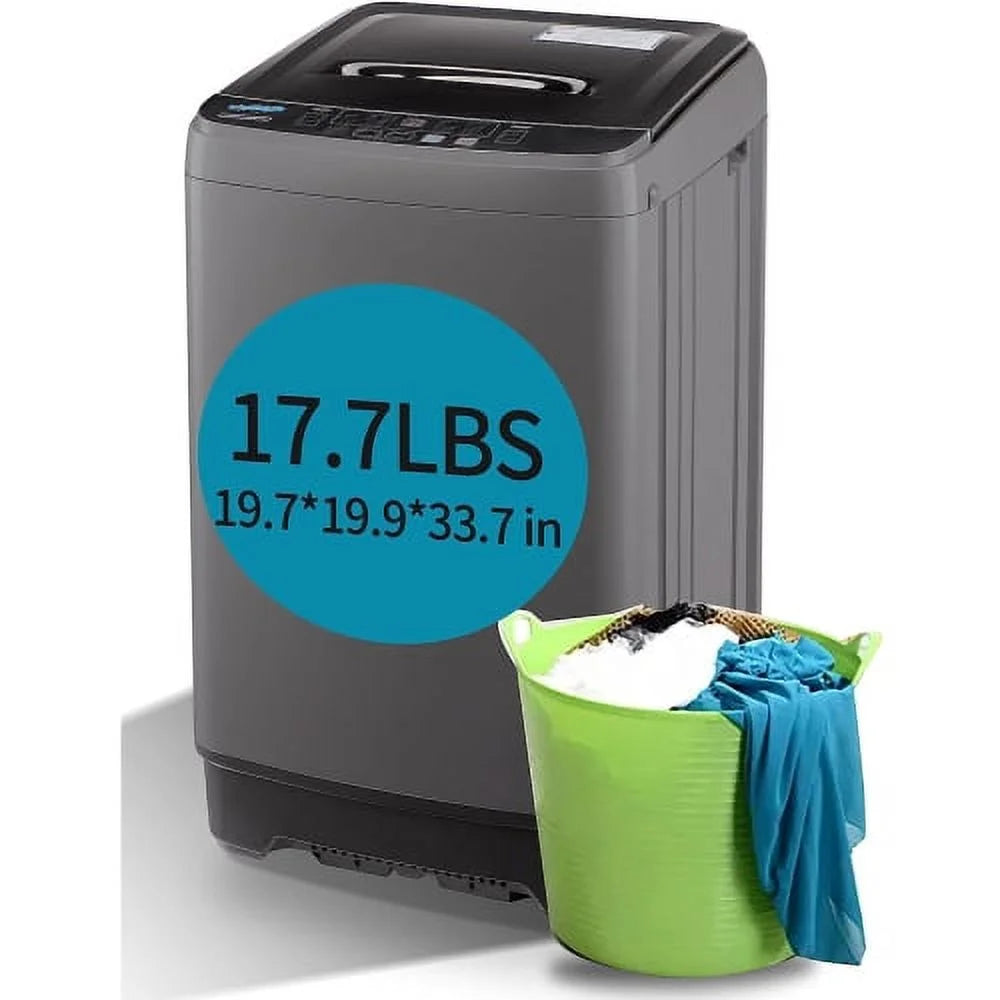17.7 lbs Portable Compact Washing Machine with Drain Pump J241361