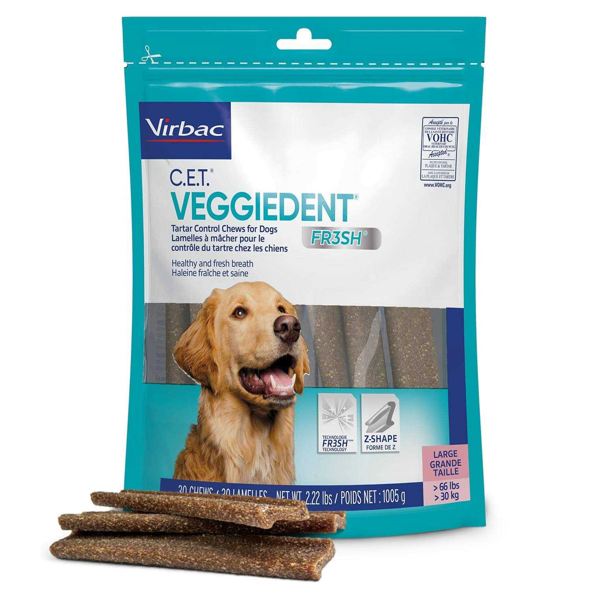 VeggieDent Tartar Control Chews for Dogs D454