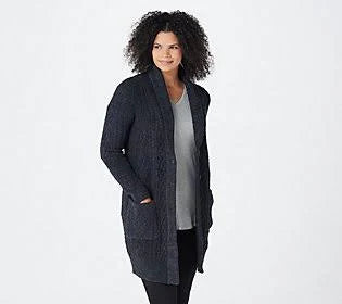 Midnight Multi Aran Long Cardi I54140