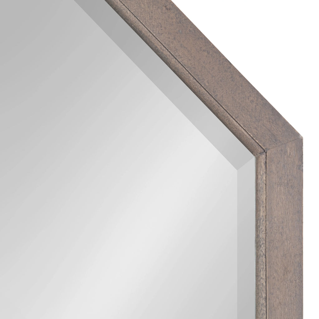 Octagon Wall Mirror, Gray 24x36 X714797