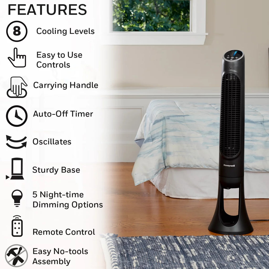 Black Oscillating Electric Tower Fan S430