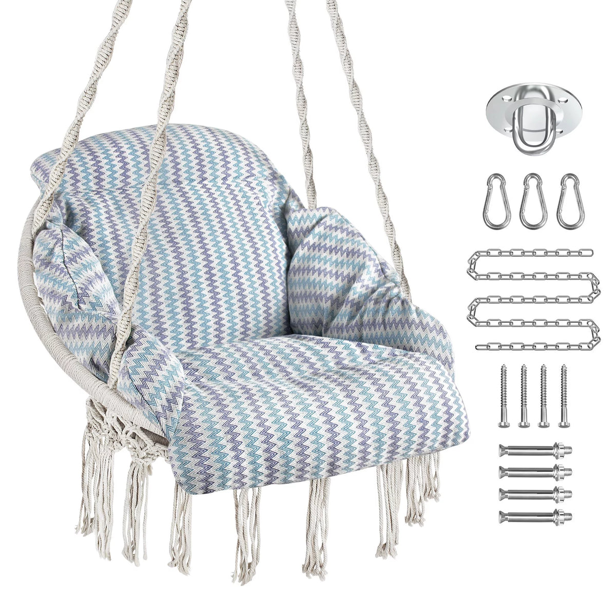 Hanging Hammock Swing Chair with Cushion Y140