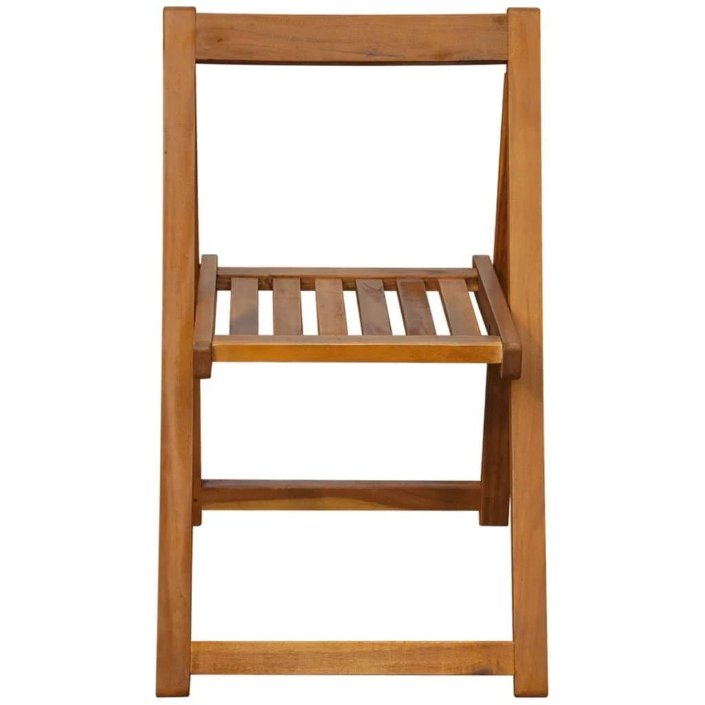 5 Piece Folding Outdoor Dining Set Solid Acacia Wood W579712