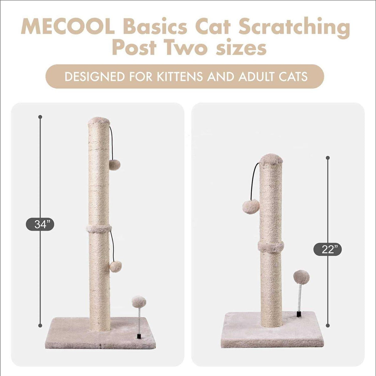 Cat Scratching Post Sisal Hanging Ball M959