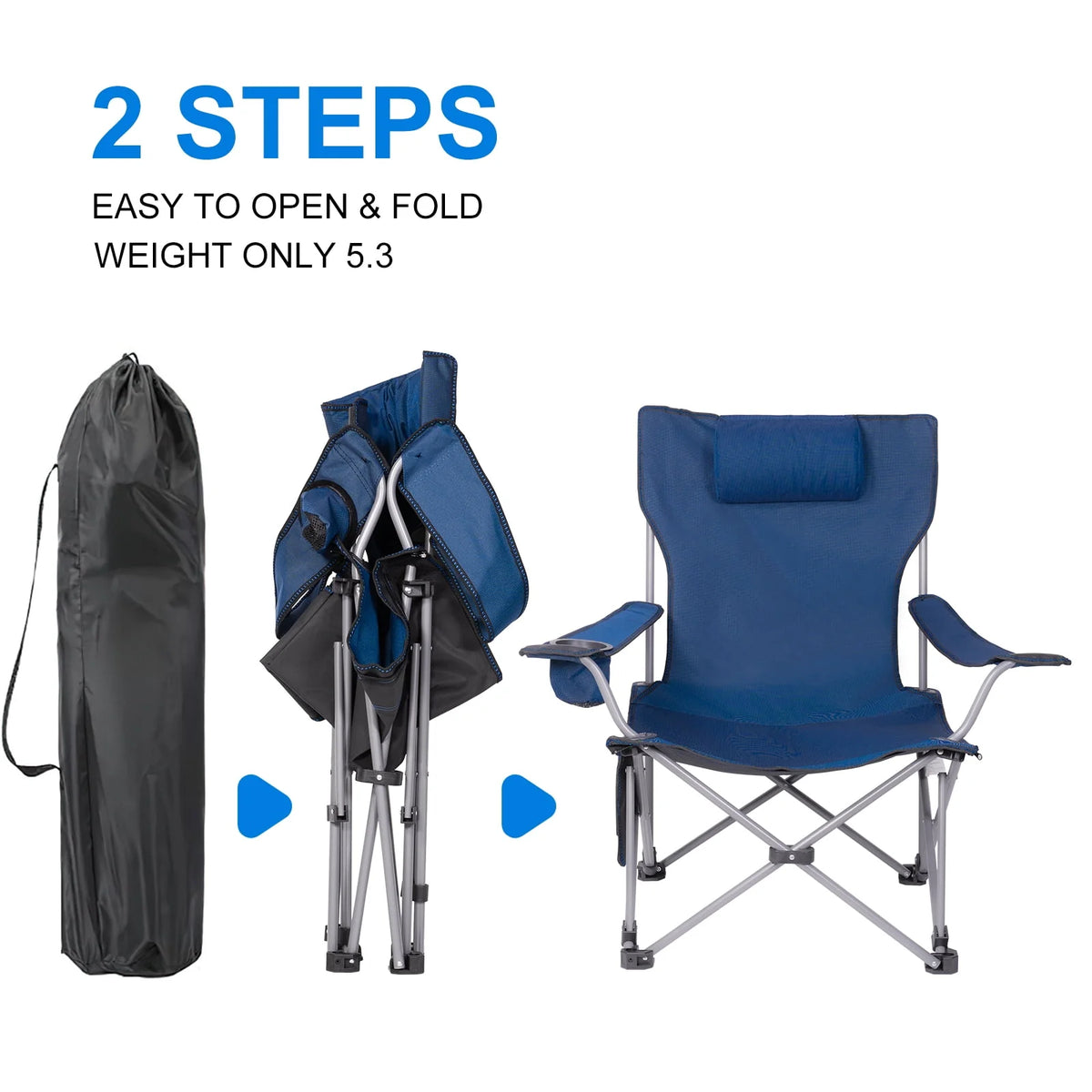 Adjustable Outdoor Folding Chair with Footrest I3034