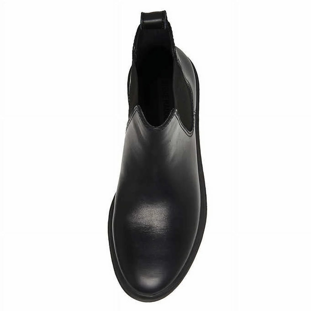 Black Genuine Leather Chelsea Booties B8938