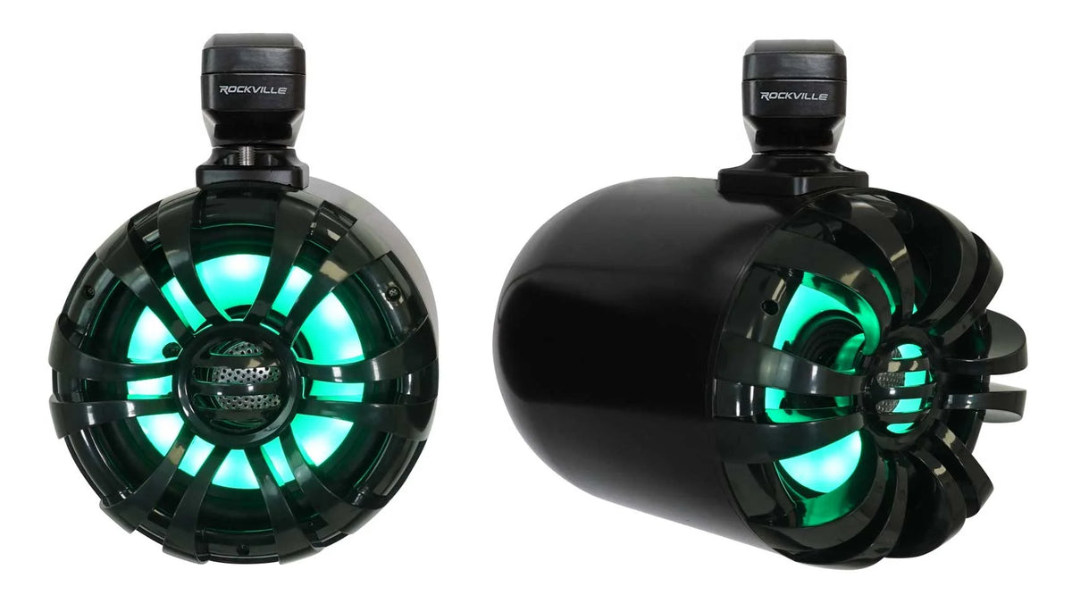 6.5" LED Black Marine Wakeboard Tower Speakers with Radio K824