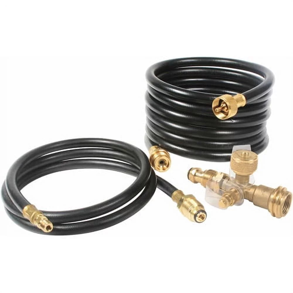 Propane Brass 4-Port Tee with Extension Hoses M936