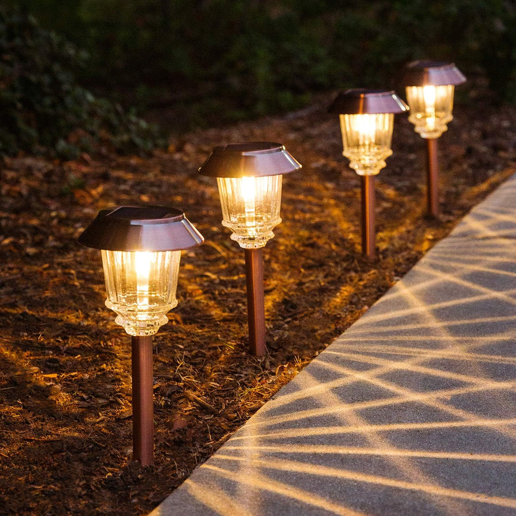 4 Pack Solar Pathway Lights Outdoor Waterproof IP65 Warm White LED P831