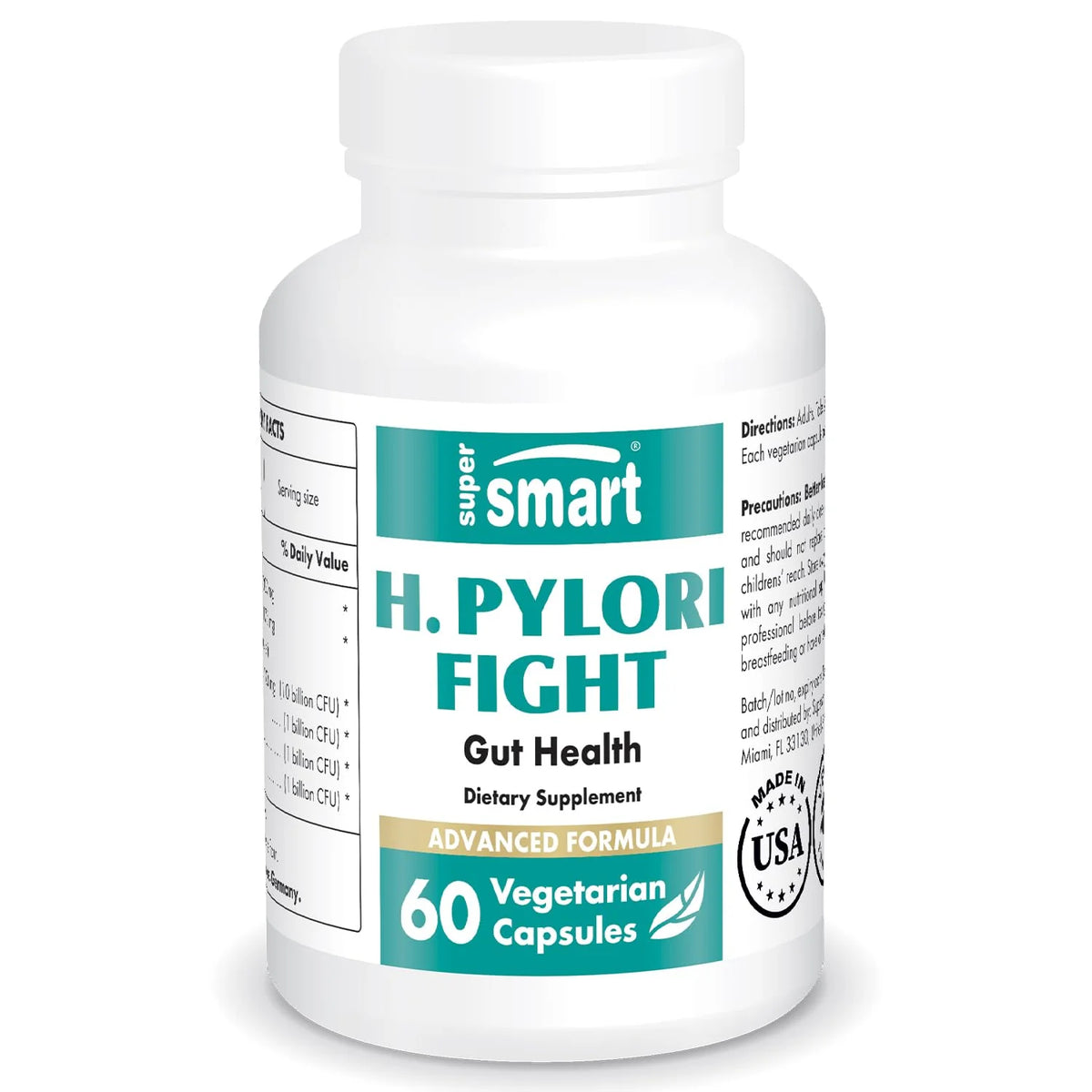 H. Pylori Fight Mastic Gum Probiotics Prebiotic 60 Vegetarian Capsules O2882