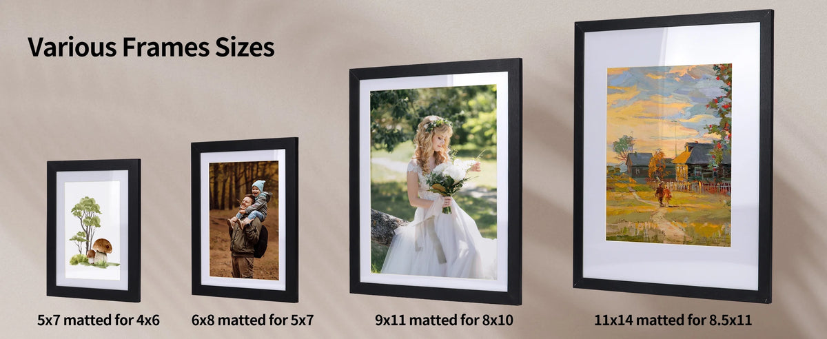 Black 8 x 10 Picture Frames Set of 15 V3948