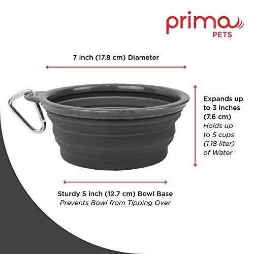 Collapsible Silicone Water Travel Bowl with Clip M605451