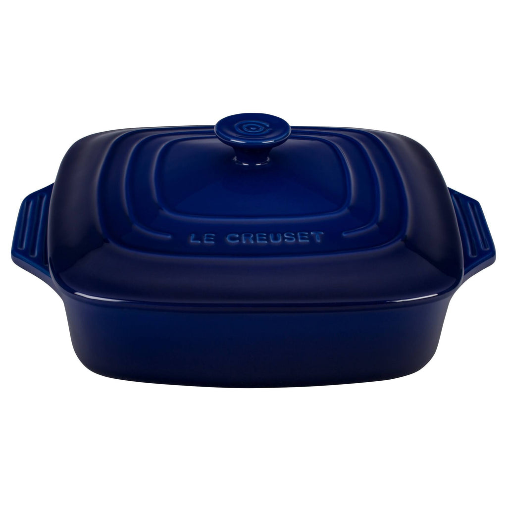 9.5-Inch Cerise Stoneware Covered Square Casserole H68592