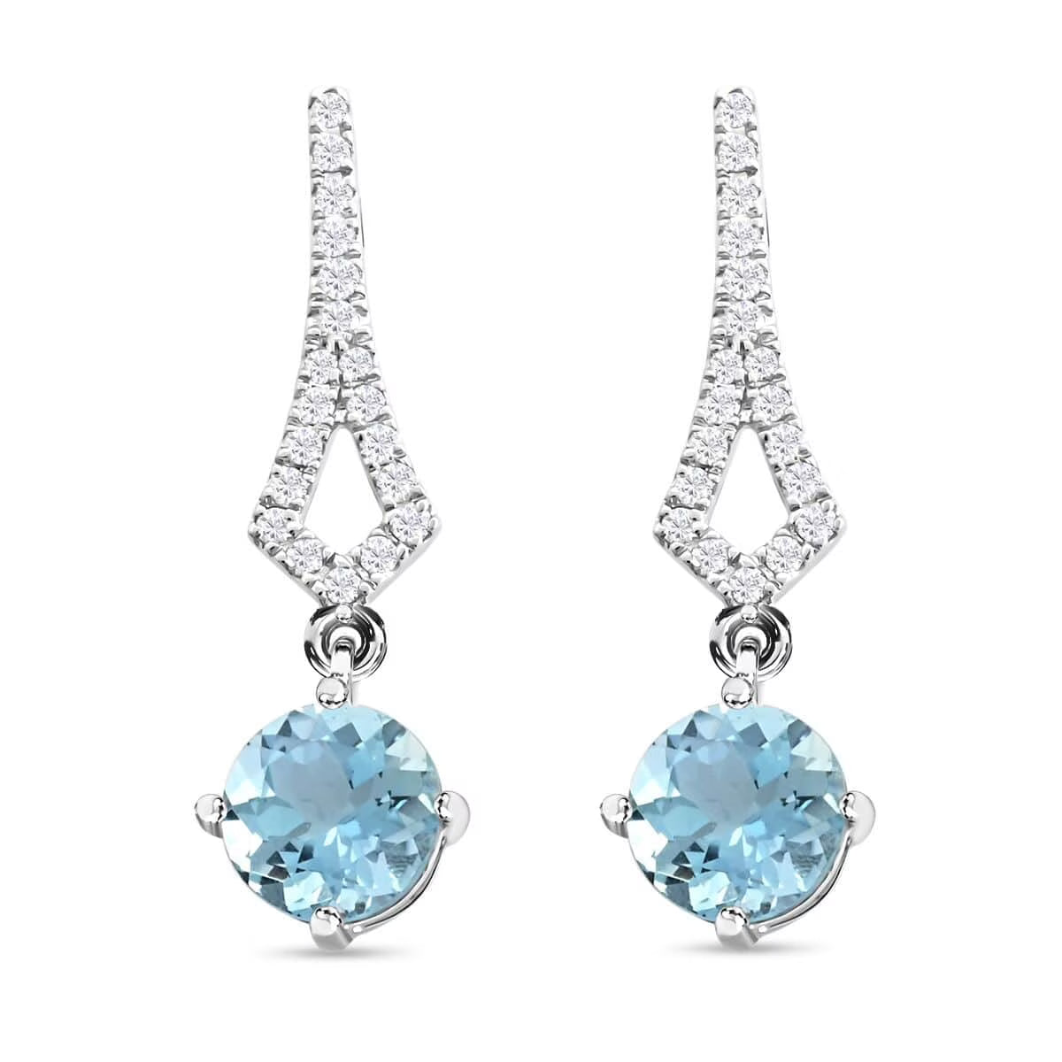 18K White Gold Stud Solitaire Earrings L1574