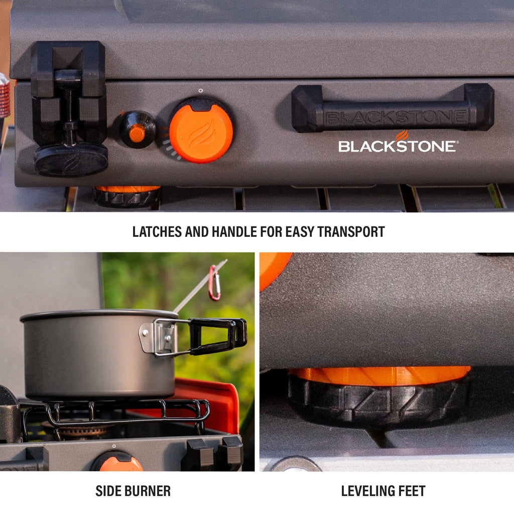 14” Propane Camping Griddle with Side Burner J587021