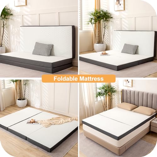 3 Inch Tri-folding Memory Foam Mattress with Washable Cover Y7888