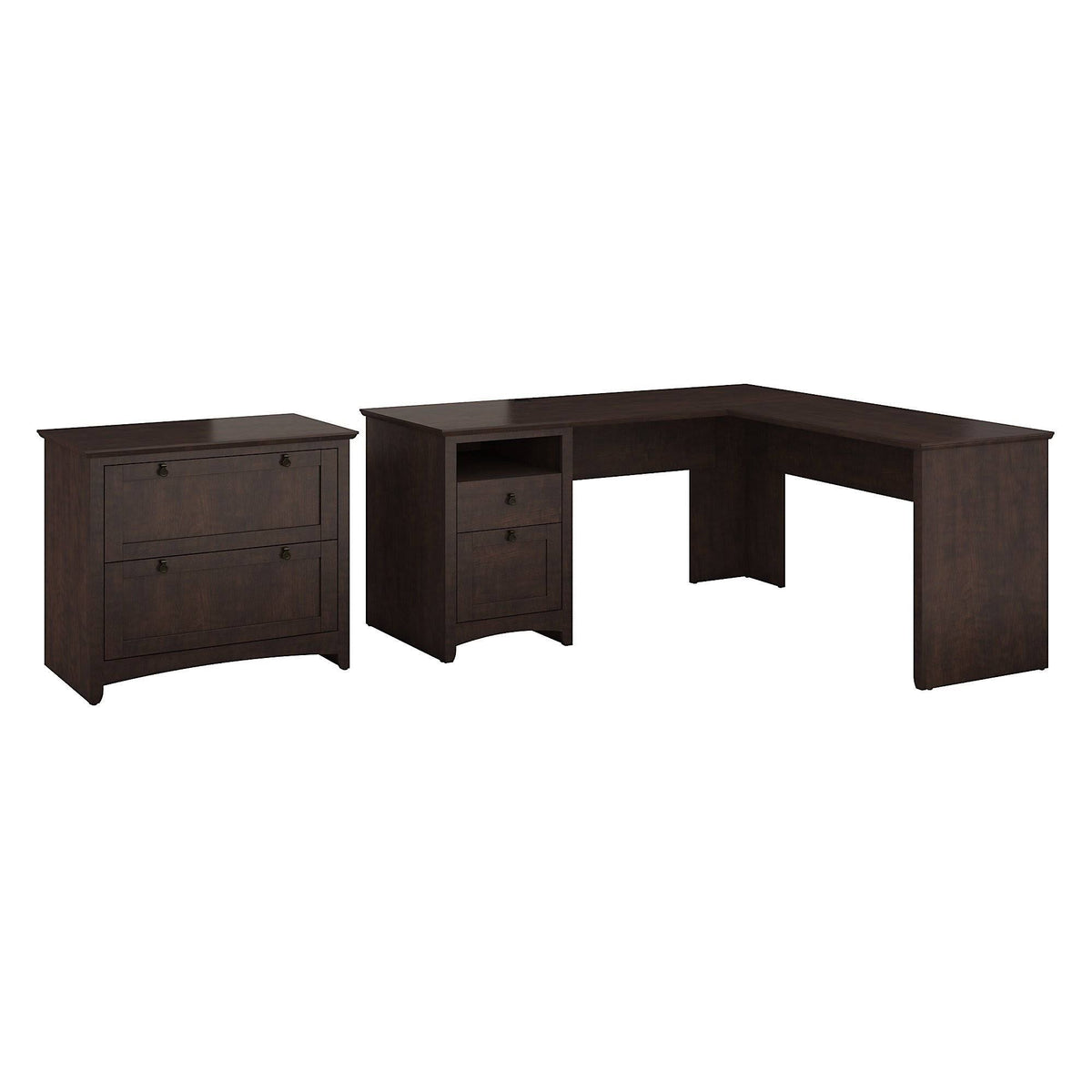 L Shaped Desk with Lateral File Cabinet W445