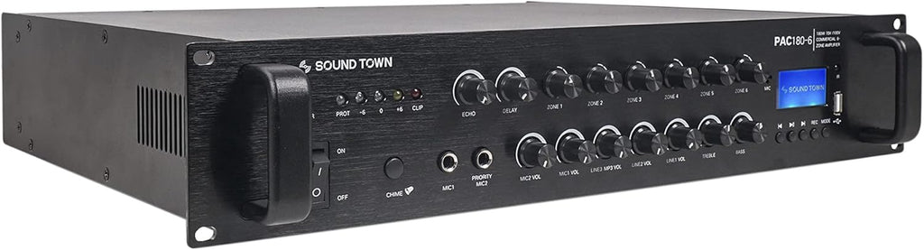 360W 6-Zone 70V/100V Commercial Power Amplifier with Bluetooth D92247