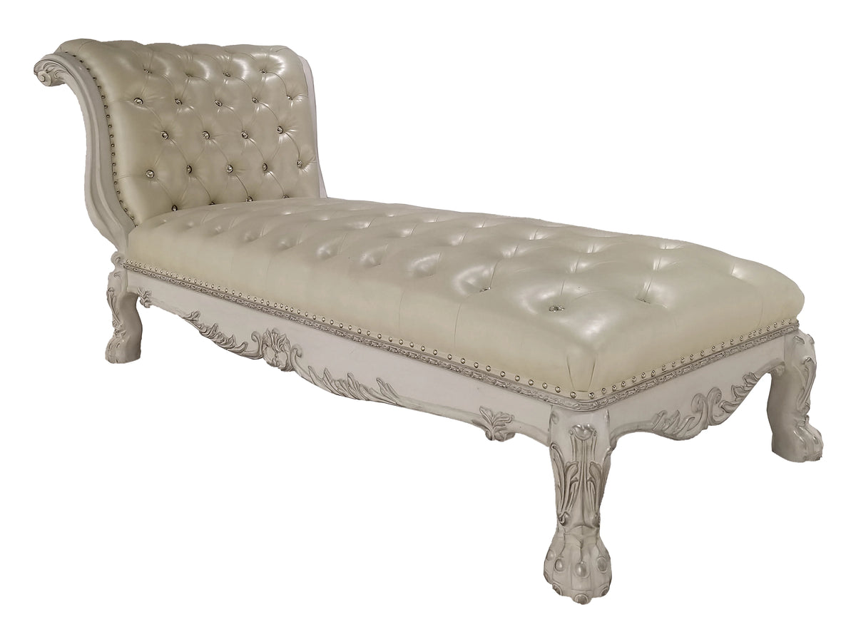 Faux Leather Button Tufted Chaise O164455