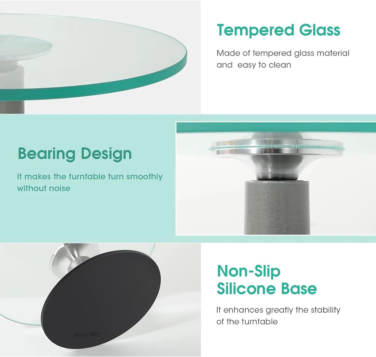 12" Glass Rotating Cake Stand Q5257
