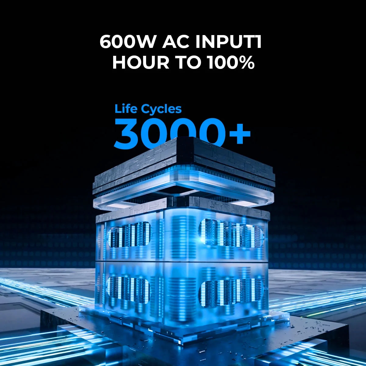 600W 504Wh LiFePO4 Portable Power Station J35884