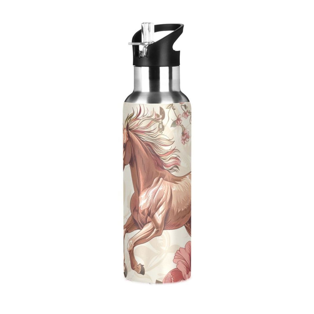 Insulated Thermos Stainless Steel Water Bottle with Straw Lid Flask, 20 oz A9064