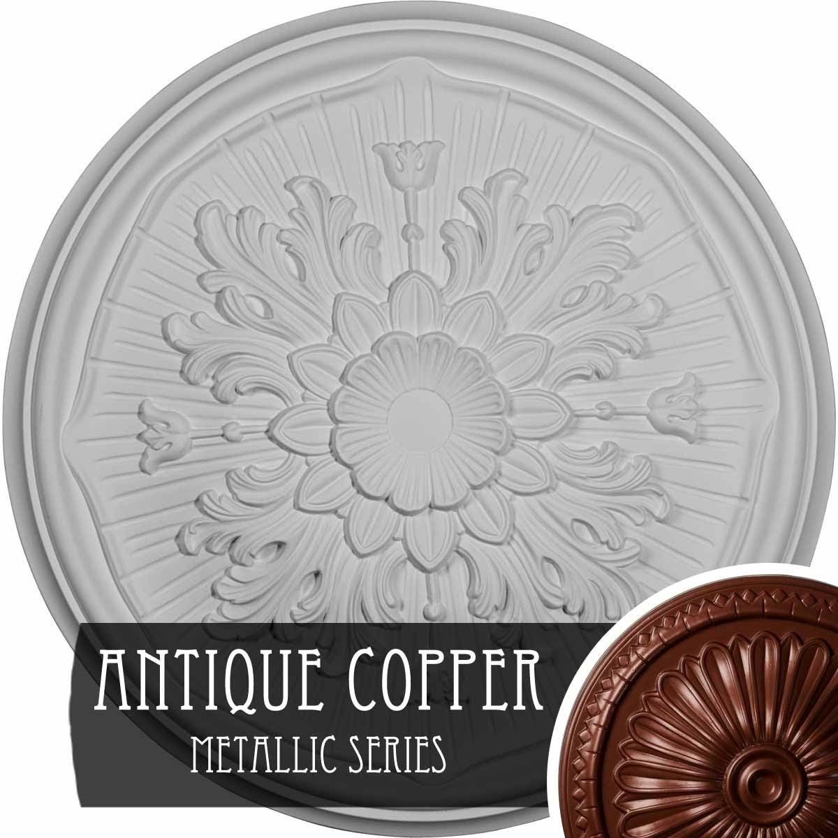 15 3/4x22OD x 5/8x22P Hand-Painted Ceiling Medallion X28457