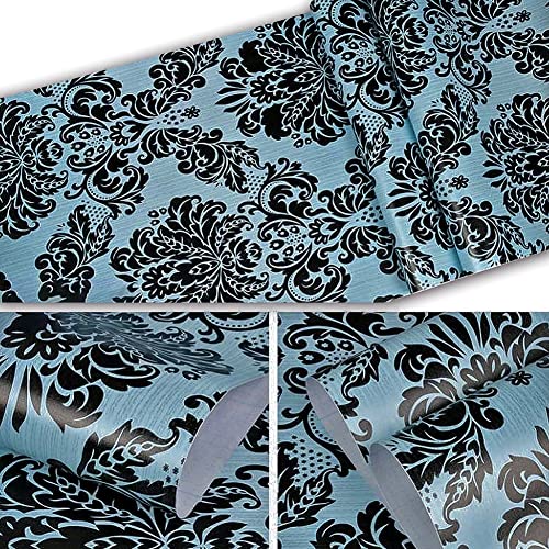 Damask Peel and Stick Wallpaper 17.7" x 32.8ft Vinyl Roll W2346