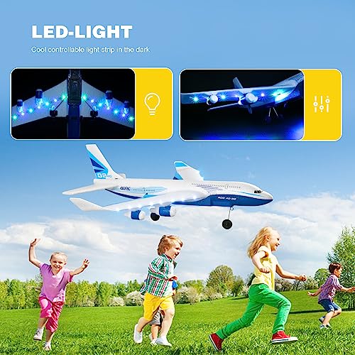 Remote Control Airplane with LED Light, 2 Battery O357