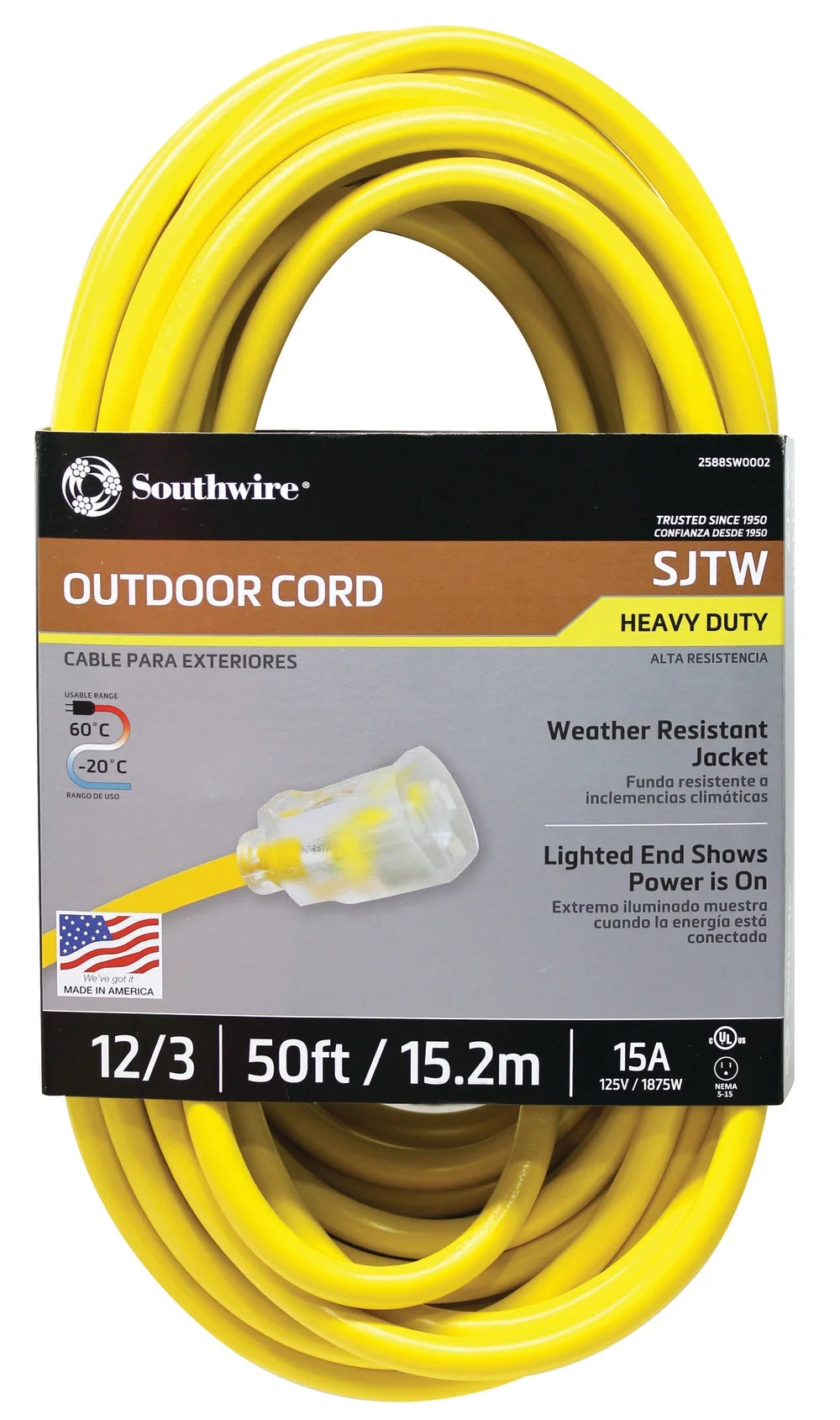 50' Yellow Extension Cord N56986