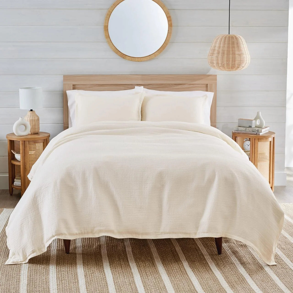 Sage Green Crinkled Gauze Duvet Set T2408