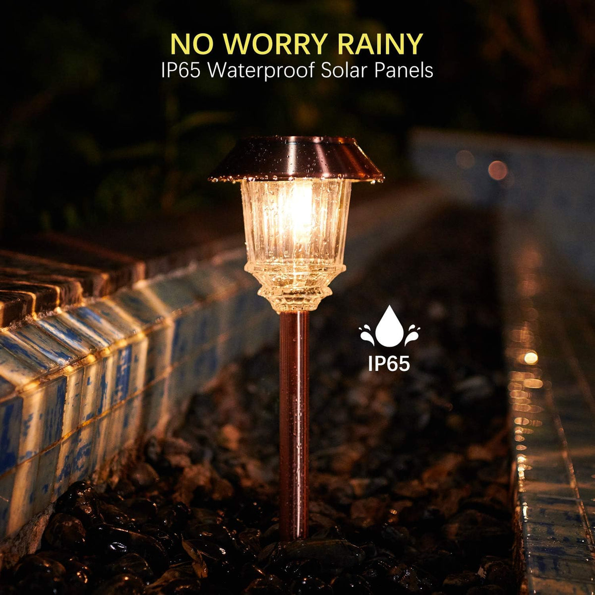 4 Pack Solar Pathway Lights Outdoor Waterproof IP65 Warm White LED P831