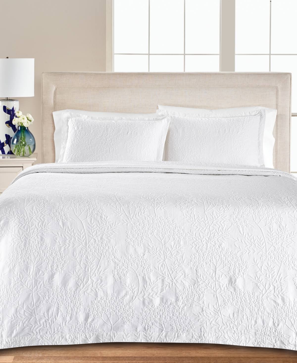 100% Cotton Twin Bedspread Light Pastel Grey W974