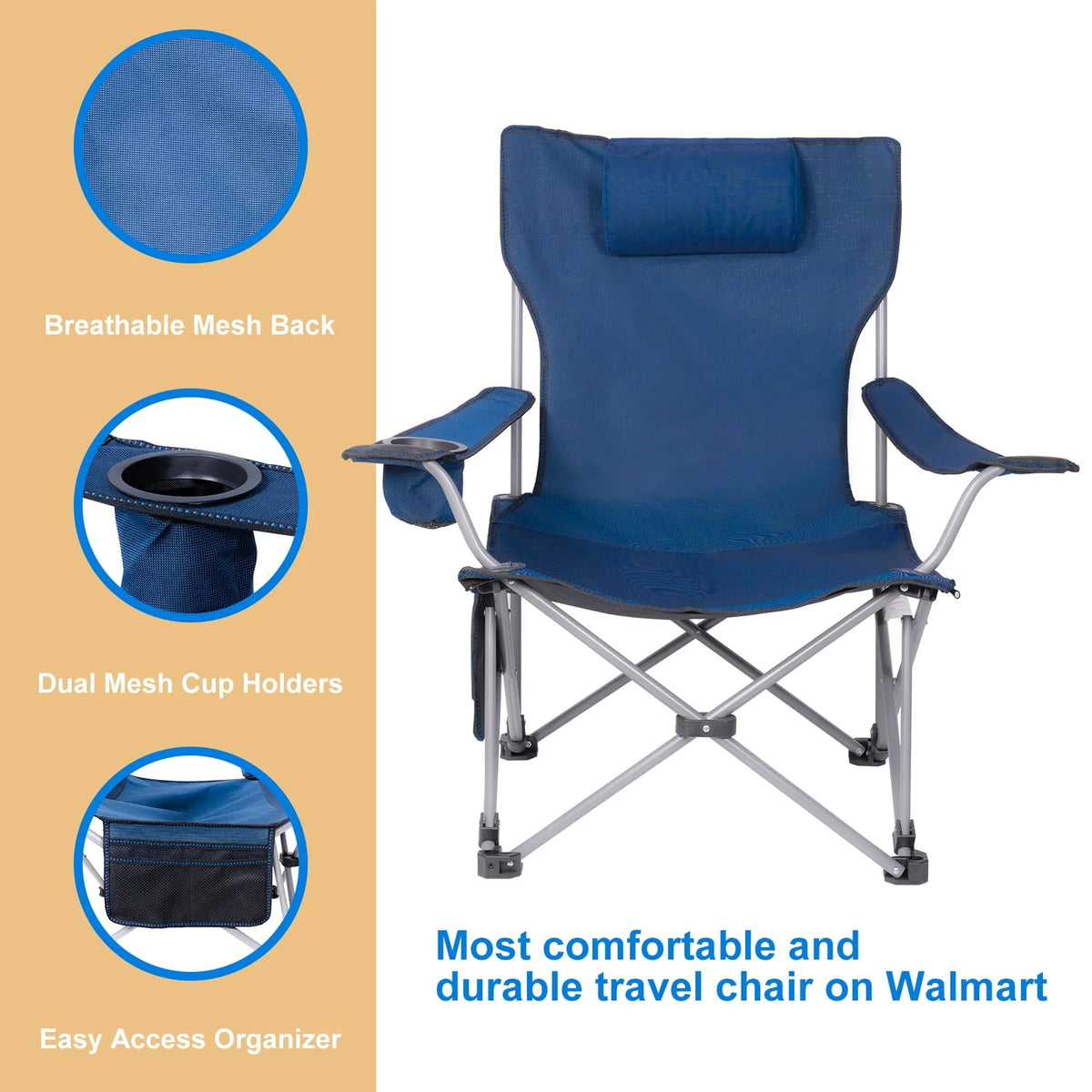 Adjustable Outdoor Folding Chair with Footrest I3034