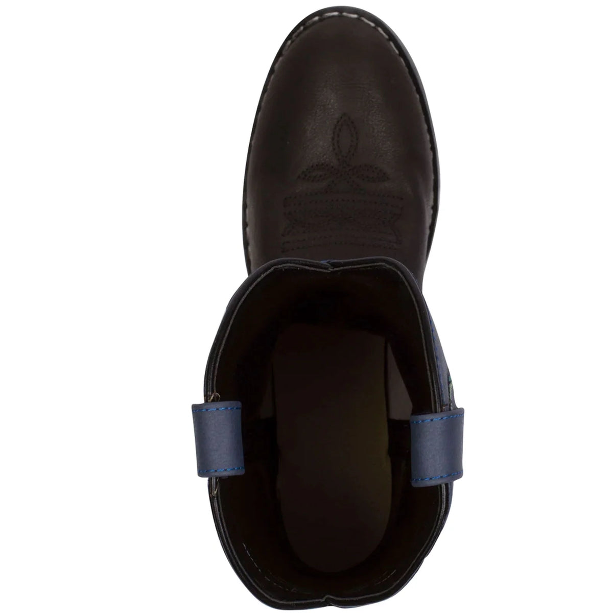Black Blue Kids Western Boots N414