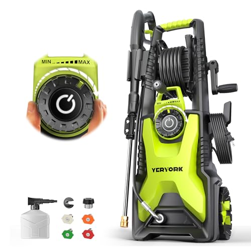 4000 PSI Electric Pressure Washer, 1900W Motor, 4 Adjustable Nozzles, 32.81ft Hose, Foam Cannon L542547