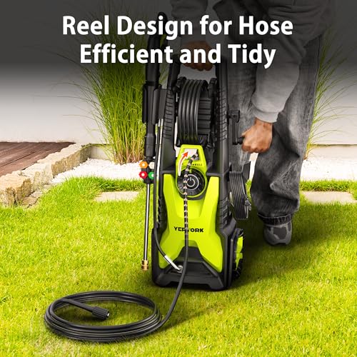 4000 PSI Electric Pressure Washer, 1900W Motor, 4 Adjustable Nozzles, 32.81ft Hose, Foam Cannon L542547