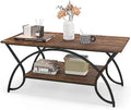 2-Tier Rectangular Faux Marble Coffee Table P838209