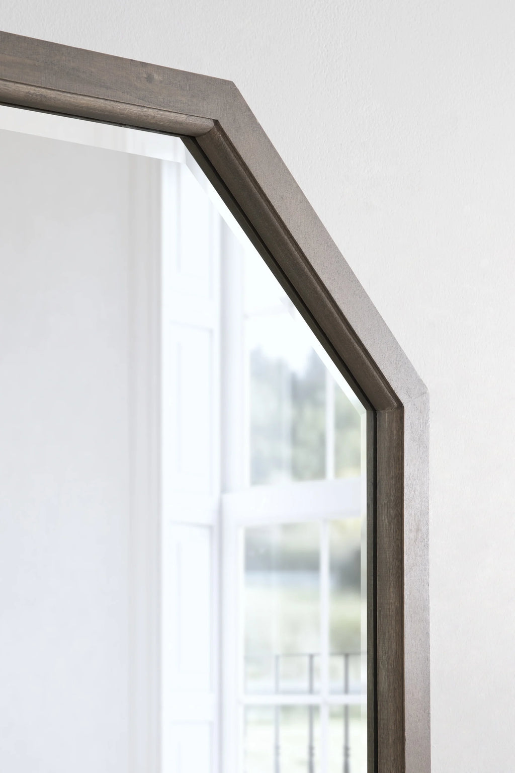 Octagon Wall Mirror, Gray 24x36 X714797