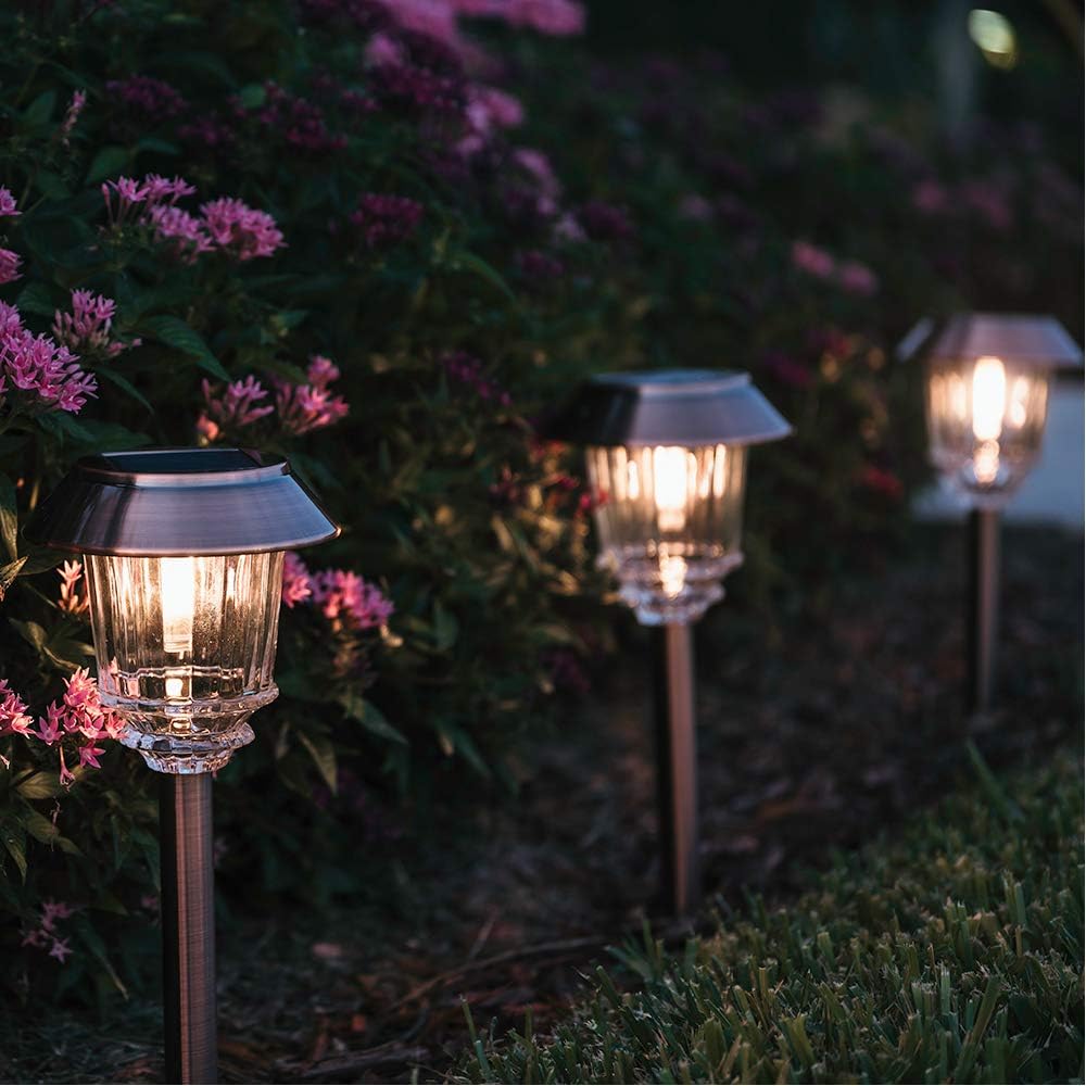 4 Pack Solar Pathway Lights Outdoor Waterproof IP65 Warm White LED P831